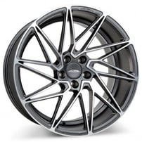 20" Staggered Ace Alloy D716 Driven Matte Mica Grey with Machined Face True Directional Polaris Slingshot / 3-Wheeler Rims