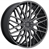 22" Massiv Wheels 925 Executive Black with Milled Rims