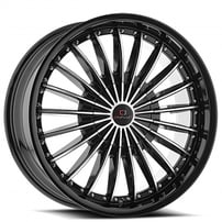 18" Cavallo Wheels CLV-32 Gloss Black Machined Rims