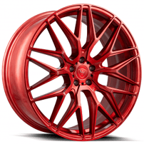 20" NV Wheels NV1 Brushed Red Rims